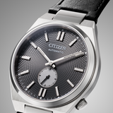 Citizen Tsuyosa Automatic Grey Dial Black Leather Strap Watch for Men - NK5010-01H