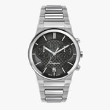 Salvatore Ferragamo Sapphire Chrono Black Dial Silver Steel Strap Watch for Men - SFME00321
