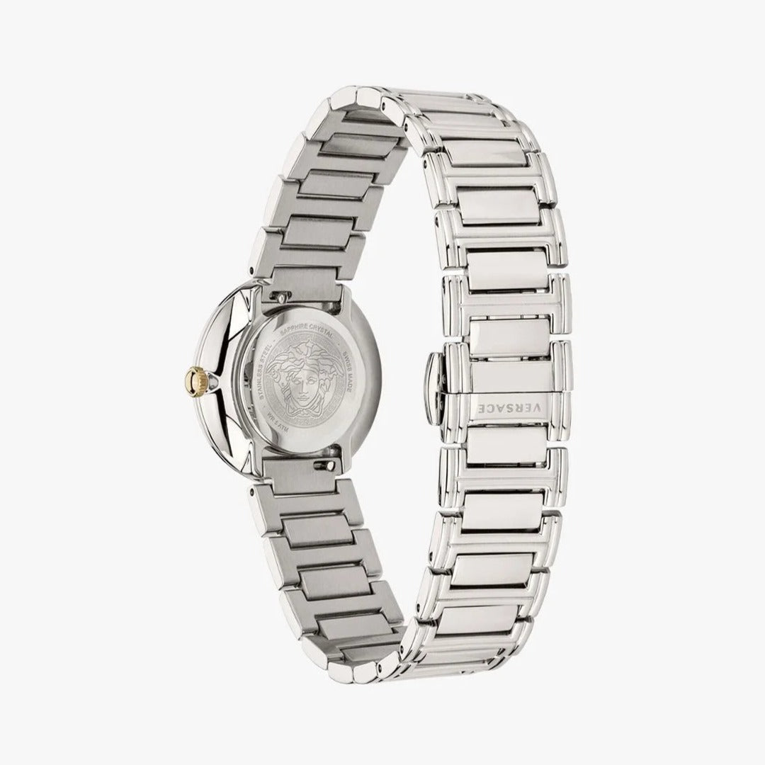 Versace Virtus Quartz White Dial Silver Steel Strap Watch For Women - VET300621