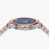 Salvatore Ferragamo Sapphire Blue Dial Two Tone Steel Strap Watch for Men - SFHP007-20