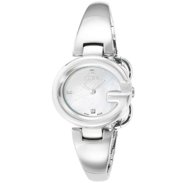 Gucci Guccissima Diamonds Mother of Pearl Dial Silver Steel Strap Watch For Women - YA134504