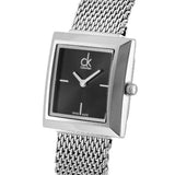 Calvin Klein Mark Black Dial Silver Mesh Bracelet Watch for Women - K3R23121