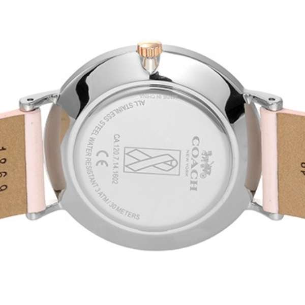 Coach Perry White Dial Pink Leather Strap Watch for Women - 14503128