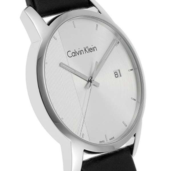 Calvin Klein City Silver Dial Black Steel Strap Watch for Men - K2G2G1CX