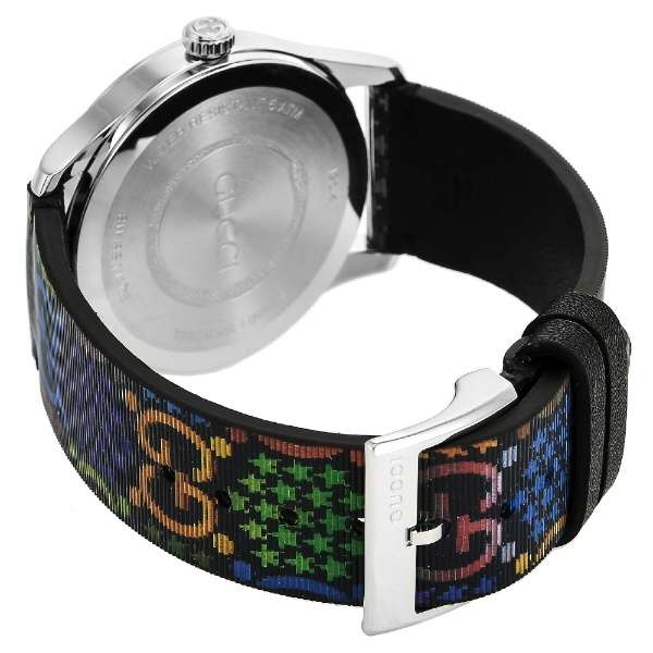 Gucci G Timeless Quartz Black Dial Black Leather Strap Watch For Women - YA1264146