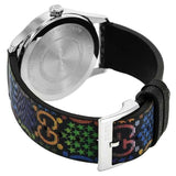 Gucci G Timeless Quartz Black Dial Black Leather Strap Watch For Women - YA1264146