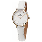 Daniel Wellington Petite Bondi White Dial White Leather Strap Watch for Women - DW00100189