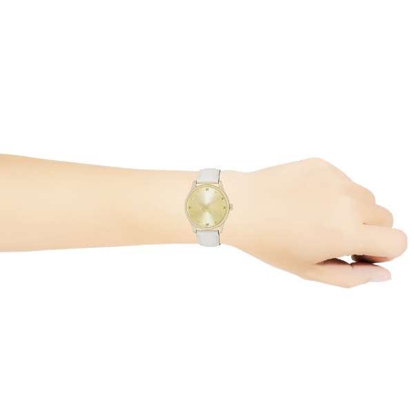 Gucci G Timeless Quartz Gold Dial Beige Leather Strap Watch For Women - YA1264180