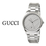 Gucci G Timeless Quartz Silver Dial Silver Steel Strap Watch For Women - YA126459