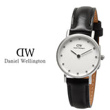 Daniel Wellington Classy Sheffield White Dial Black Leather Strap Watch For Women - DW00100068