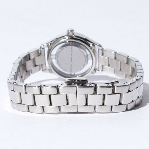 Marc Jacobs Tether Transparent Silver Dial Silver Steel Strap Watch for Women - MBM3416