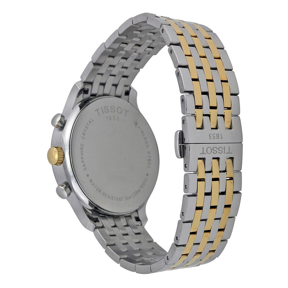 Tissot T Classic Tradition Chronograph White Dial Two Tone Steel Strap Watch For Men - T063.617.22.037.00