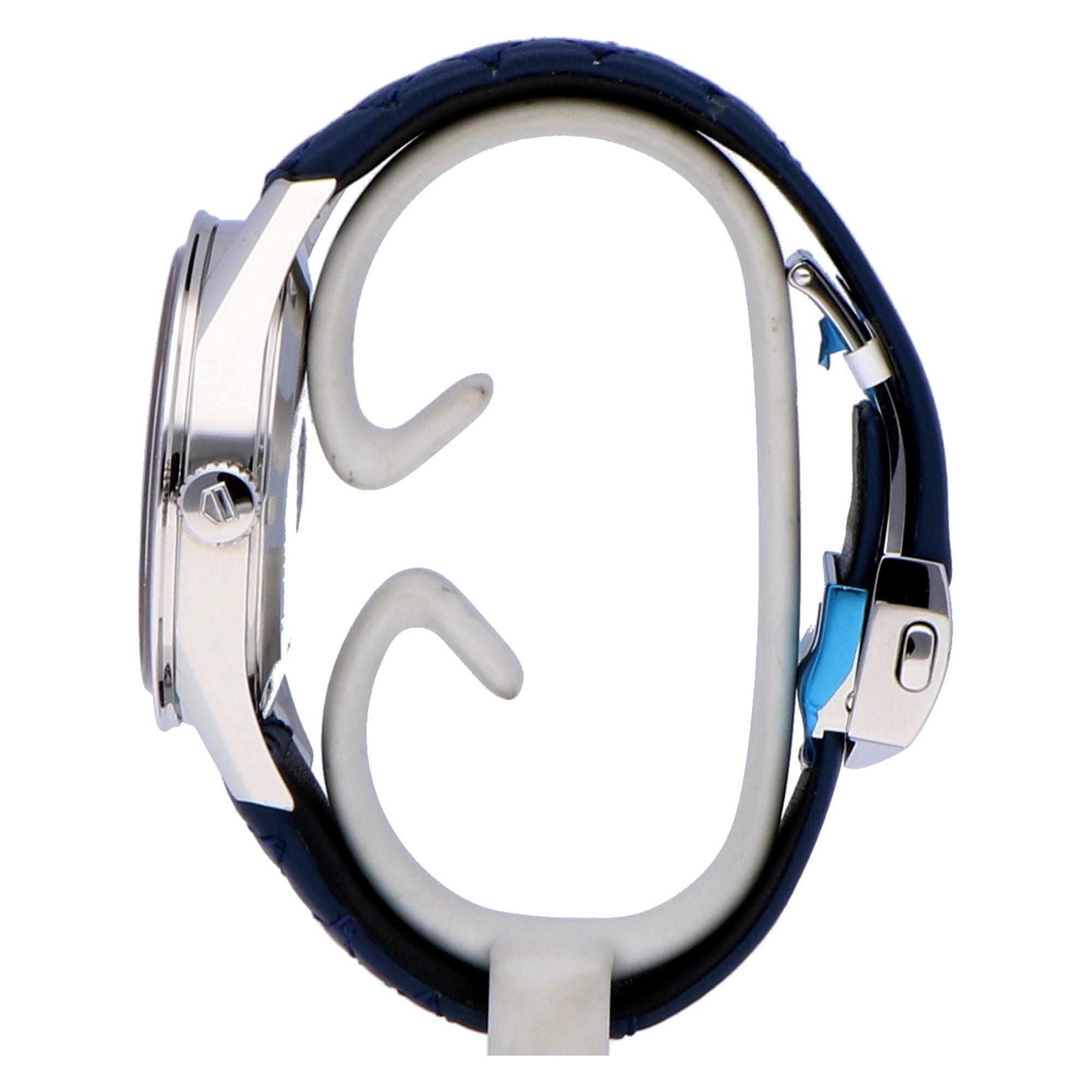 Tag Heuer Carrera Quartz Diamonds Blue Dial Blue Leather Strap Watch for Women - WAR1114.FC6391