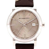 Burberry The City Grey Dial Leather Strap Watch for Men - BU9020