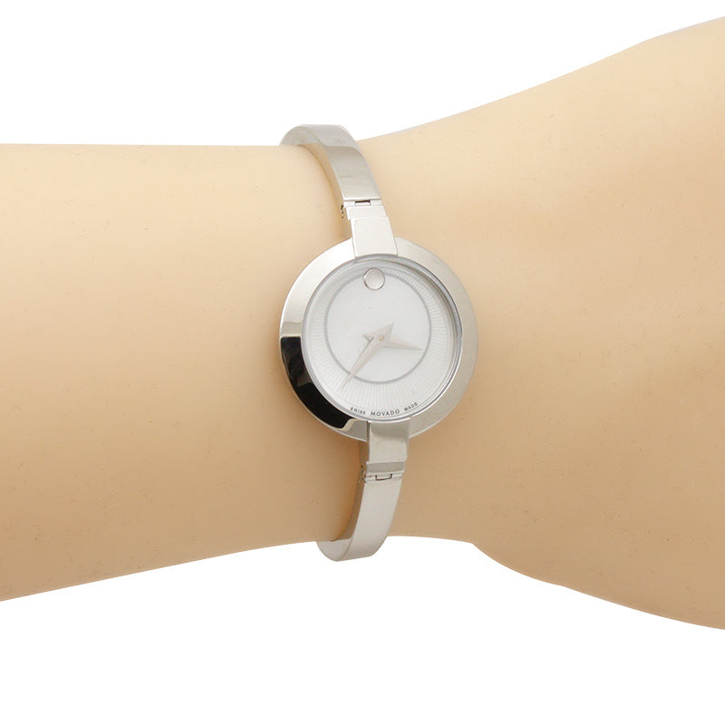 Movado Bela Mother of Pearl Dial Silver Steel Strap Watch For Women - 0606616