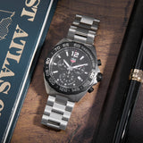 Tag Heuer Formula 1 Chronograph Black Dial Silver Steel Strap Watch for Men - CAZ1010.BA0842
