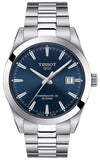 Tissot Gentlemen Powermatic 80 Silicium Blue Dial Silver Steel Strap Watch For Men - T127.407.11.041.00