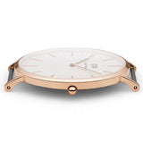 Daniel Wellington Classic Nottingham White Dial Two Tone NATO Strap Watch For Men - 0108DW