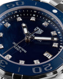 Tag Heuer Aquaracer Quartz Mother of Pearl Blue Dial Blue NATO Strap Watch for Women - WAY131L.FT6091