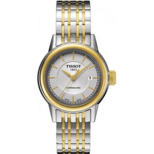 Tissot Carson Automatic Silver Dial Two Tone Steel Strap Watch For Women - T085.207.22.011.00