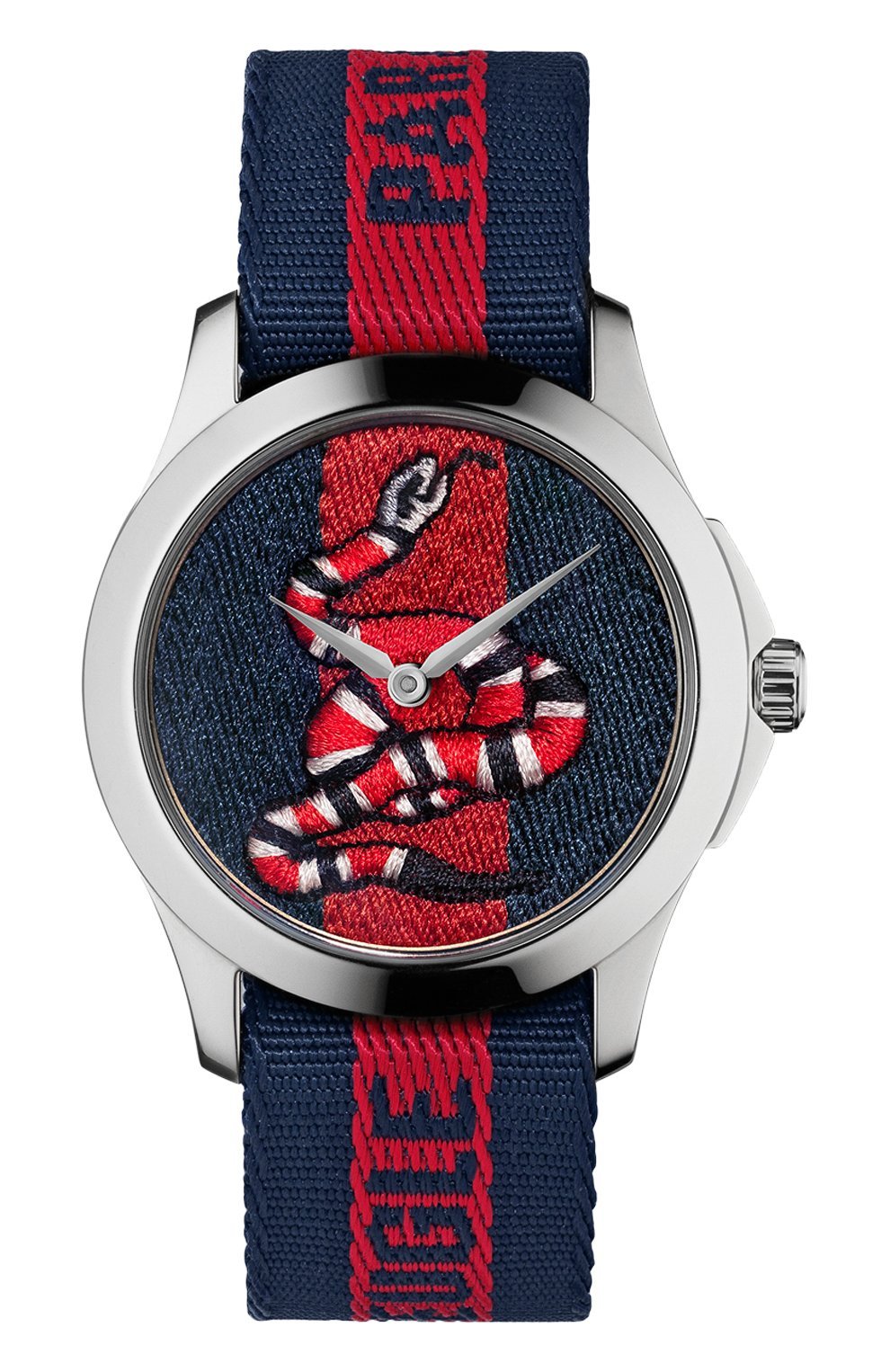 Gucci Le Marche Des Merveilles Blue Red Dial Blue Red Nylon Strap Unisex Watch - YA126493