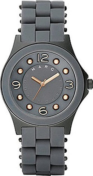 Marc Jacobs Pelly Grey Dial Grey Silicone Strap Watch for Women - MBM2537