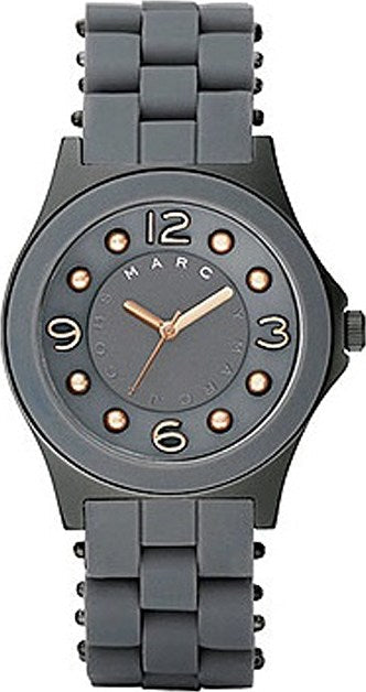 Marc Jacobs Pelly Grey Dial Grey Silicone Strap Watch for Women - MBM2537