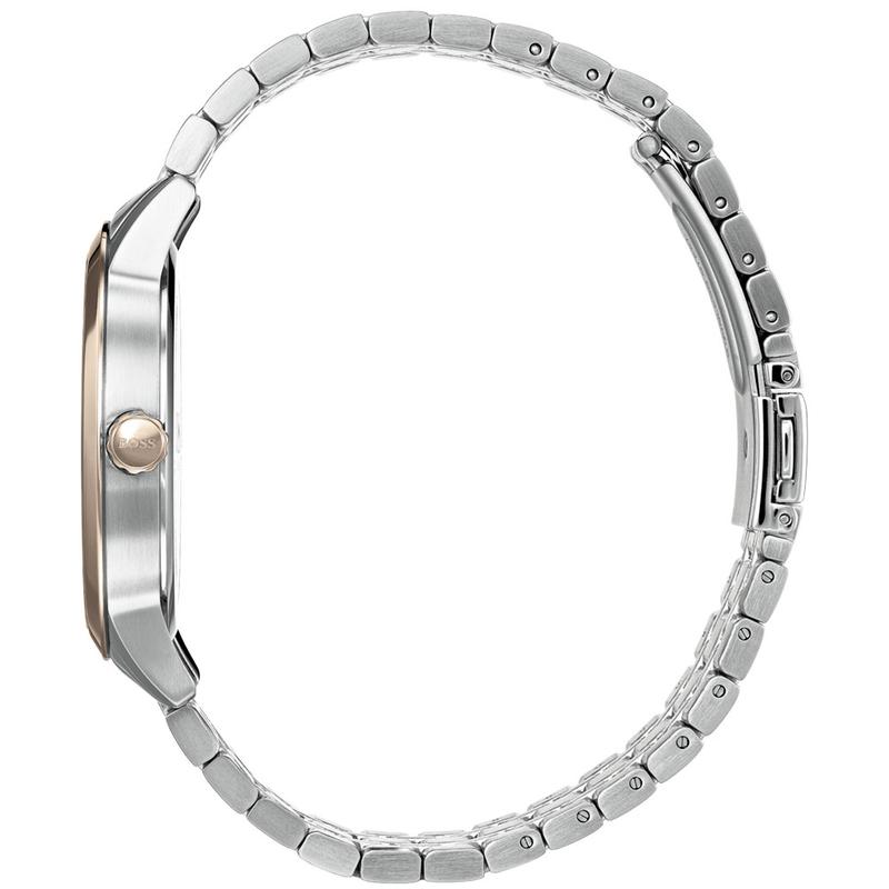 Hugo Boss Classic Grey Dial Two Tone Steel Strap Watch for Men - 1513688