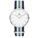 Daniel Wellington Classic Nottingham White Dial Two Tone NATO Strap Watch For Men - 0208DW
