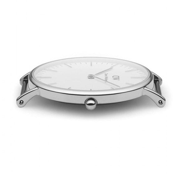 Daniel Wellington Classic Nottingham White Dial Two Tone NATO Strap Watch For Men - 0208DW