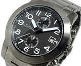 Marc Jacobs Larry Chronograph Black Dial Gunmetal Grey Steel Strap Watch for Men - MBM5031
