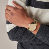 Gucci G Timeless Gold Dial Gold Steel Strap Unisex Watch - YA126461