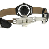 Marc Jacobs Tether Transparent Black Dial Black Leather Strap Watch for Women - MBM1379