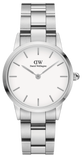 Daniel Wellington Iconic Link White Dial Silver Steel Strap Watch for Women - DW00100203