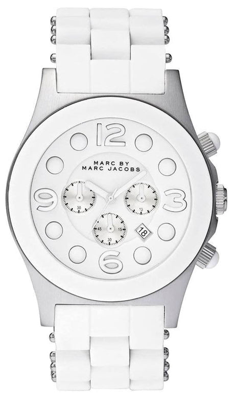 Marc Jacobs Pelly White Dial White Silicone Strap Watch for Women - MBM2565