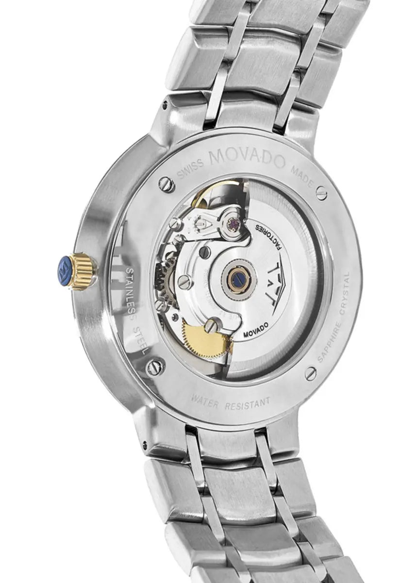 Movado 1881 Automatic Black Dial Two Tone Steel Strap Watch For Men - 0606916