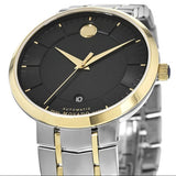 Movado 1881 Automatic Black Dial Two Tone Steel Strap Watch For Men - 0606916