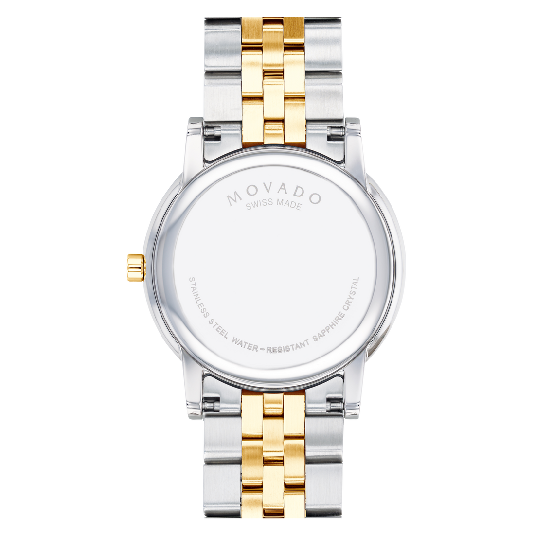 Movado Museum Classic Diamonds Black Dial Two Tone Steel Strap Watch for Men - 0607202