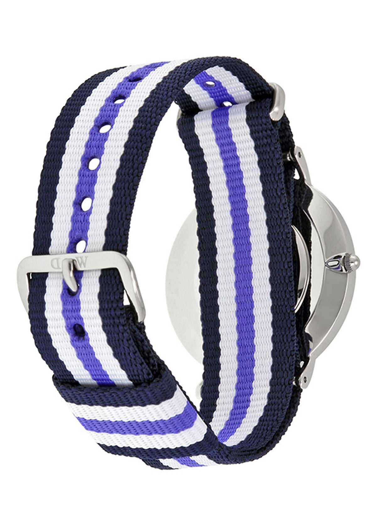 Daniel Wellington Classic Trinity White Dial Three Tone Nylon Strap Watch For Women - 0609DW