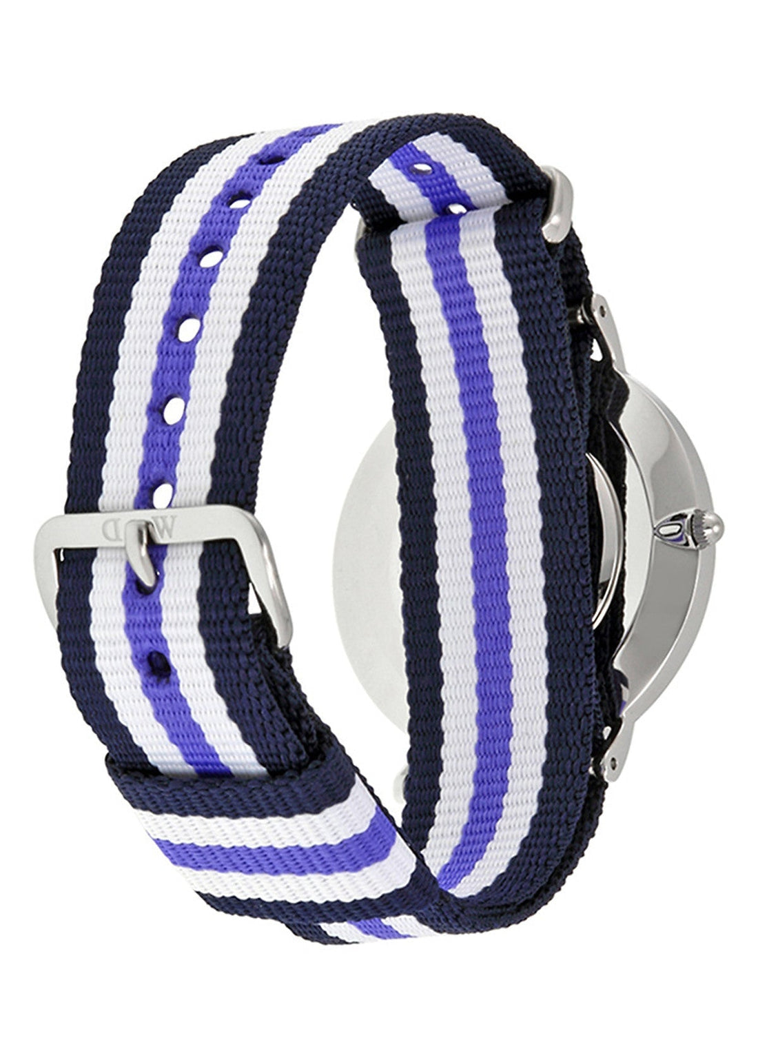 Daniel Wellington Classic Trinity White Dial Three Tone Nylon Strap Watch For Women - 0609DW