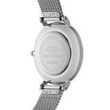 Daniel Wellington Petite Sterling White Dial Silver Mesh Bracelet Watch For Women - DW00100220
