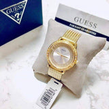 Guess Willow Two Tine Dial Gold Mesh Bracelet Watch For Women - W0836L3