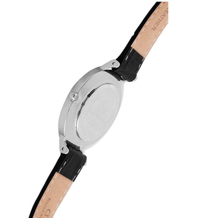 Daniel Wellington Classic Petite Reading White Dial Black Leather Strap Watch For Women - DW00100185