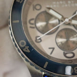 Marc Jacobs Rock Chronograph Silver Dial Silver Steel Strap Watch for Men - MBM5028