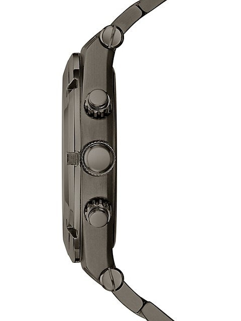 Guess Continental Grey Dial Grey Steel Strap Watch for Men - GW0260G3