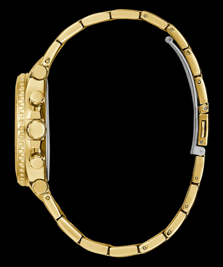 Guess Cosmic Chronograph Gold Dial Gold Steel Strap Watch for Women - GW0465L1