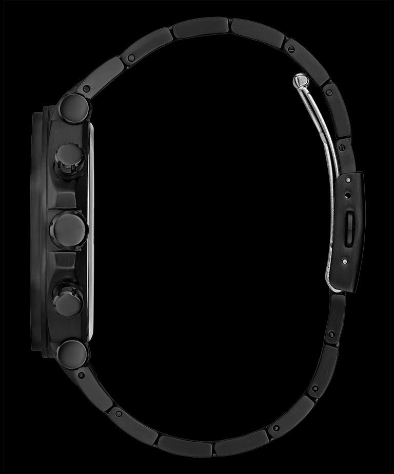 Guess Edge Chronograph Black Dial Black Steel Strap Watch For Men - GW0539G3