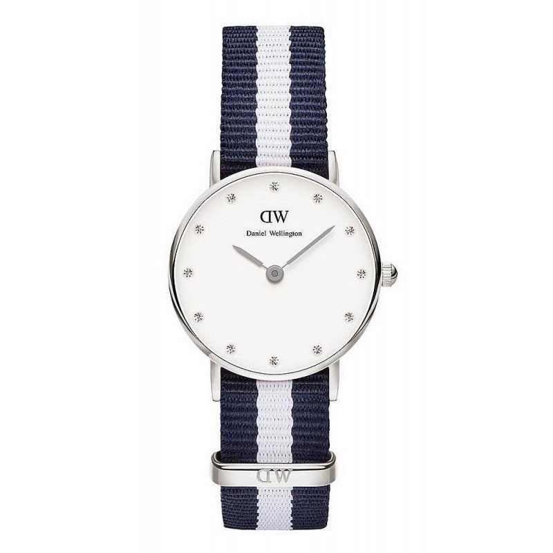 Daniel Wellington Classy Glasgow White Dial Two Tone NATO Strap Watch For Women - DW00100074