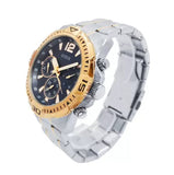 Guess Commander Chronograph Blue Dial Two Tone Steel Strap Watch for Men - GW0056G5