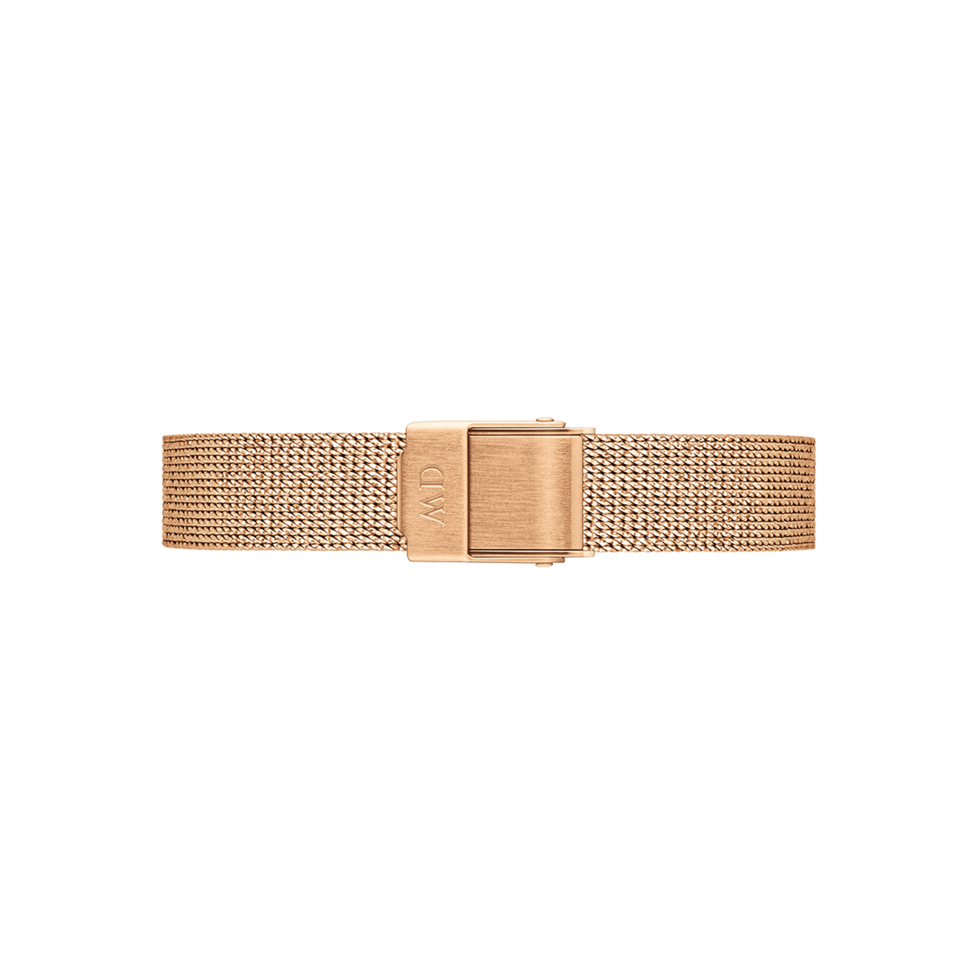 Daniel Wellington Quadro Pressed Melrose White Dial Rose Gold Mesh Strap Watch For Women - DW00100465